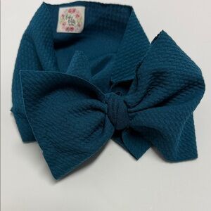Elegant Teal Bow Headband for Kids